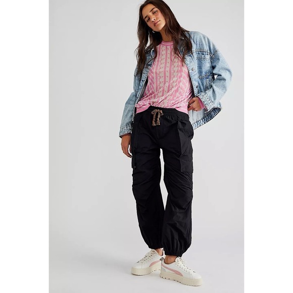 One Teaspoon Pink Mesh Logo Print Long Sleeve Top XS Relaxed Fit Streetwear - Picture 3 of 8